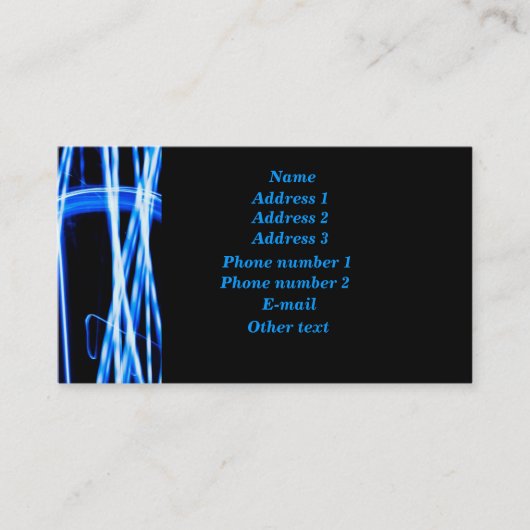 Carte De Visite Lumière bleue (Devant)
