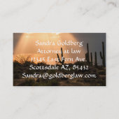 Carte De Visite Lumière dans le désert (Devant)