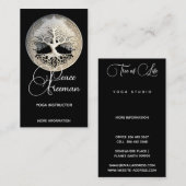 Carte De Visite Lumière de lune rappelée | Arbre de vie (Devant / Derrière)