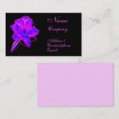 Carte De Visite Lumière de néon mauve rose mystique (Devant / Derrière)