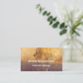 Carte De Visite Lumière Debout | Conception minimale d'arbre (Debout devant)