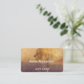 Carte De Visite Lumière Debout | Conception minimale d'arbre (Debout devant)