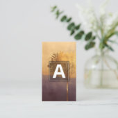 Carte De Visite Lumière Debout | Conception minimale d'arbre (Debout devant)