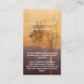Carte De Visite Lumière Debout | Conception minimale d'arbre (Dos)