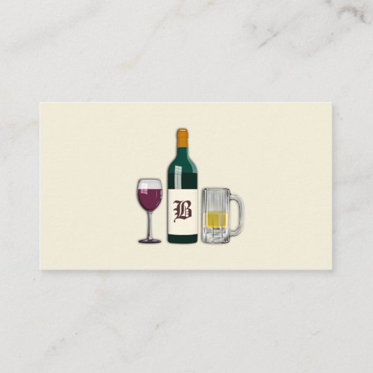 Carte De Visite Lumière du barman (Dos)