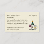 Carte De Visite Lumière du barman (Devant)