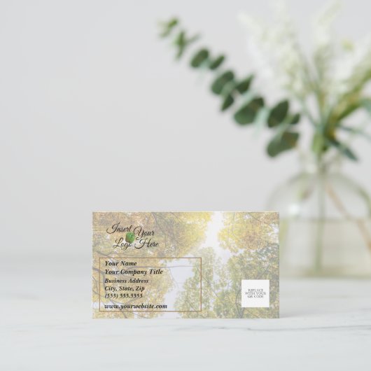 Carte De Visite Lumière du soleil à travers l'automne Sugar Maples (Debout devant)