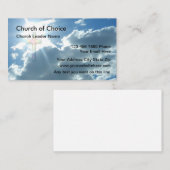 Carte De Visite Lumière du soleil croisée chrétienne de ciel (Devant / Derrière)