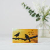 Carte De Visite Lumière du soleil Oiseaux (Debout devant)