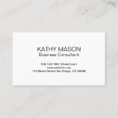 Carte De Visite Lumière en aluminium métallique | Finition industr (Dos)