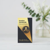 Carte De Visite Lumière En Or Étincelante Sur Chauffeur (Debout devant)