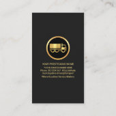 Carte De Visite Lumière En Or Étincelante Sur Semi-Camion (Dos)