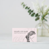 Carte De Visite Lumière féminine : Coiffeuse pour corps de femme r (Debout devant)