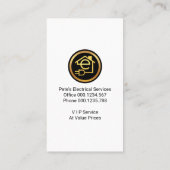 Carte De Visite Lumière flash créative à bulle jaune (Dos)