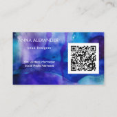 Carte De Visite Lumière fluide | Aquarelle abstraite (Dos)