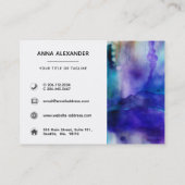Carte De Visite Lumière fluide | Aquarelle abstraite (Dos)