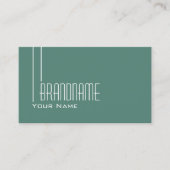 Carte De Visite Lumière foncée moderne Turquoise simple et profess (Devant)