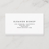 Carte De Visite Lumière Gris et blanc Motif Moderne (Dos)