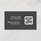 Carte De Visite Lumière métallique (Dos)