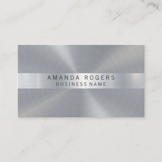 Carte De Visite Lumière métallique (Devant)