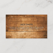 Carte De Visite Lumière métallique en or scie | Panneau de bois (Dos)