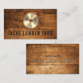 Carte De Visite Lumière métallique en or scie | Panneau de bois (Devant / Derrière)