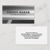 Carte De Visite Lumière métallique | Géométrique industrielle (Devant / Derrière)