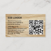 Carte De Visite Lumière moderne Construction de bois QR Code Entre (Dos)