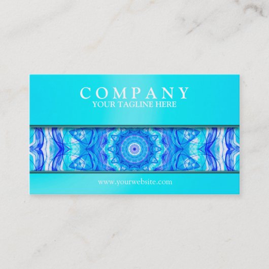 Carte De Visite Lumière moderne de mandala de SeaStar enchantée (Devant)