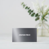 Carte De Visite Lumière Moderne Et Ombre Noir Élégant Cool Plaque (Debout devant)