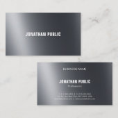 Carte De Visite Lumière Moderne Et Ombre Noir Élégant Cool Plaque (Devant / Derrière)