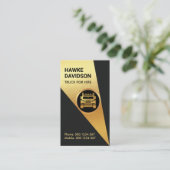 Carte De Visite Lumière Or Lumineuse Sur Semi-Camion (Debout devant)