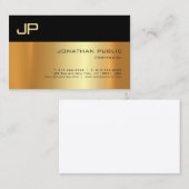 Carte De Visite Lumière Or Professionnel Et Ombre Élégant Élégant (Devant / Derrière)