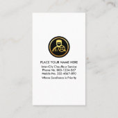 Carte De Visite Lumière Or Sur Le Chauffeur (Dos)