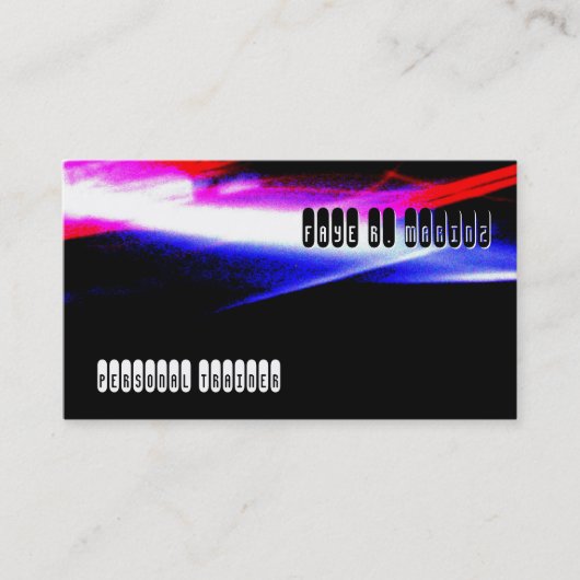 Carte De Visite Lumière personnelle de nuit (Devant)