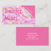 Carte De Visite Lumière rose chic (Devant / Derrière)