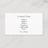 CARTE DE VISITE LUMIÈRES (Dos)