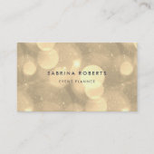 Carte De Visite Lumières Champagne Bokeh (Devant)