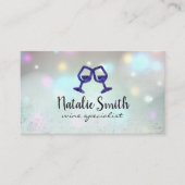 Carte De Visite Lumières de Bokeh | Tissus de vin (Devant)