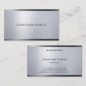 Carte De Visite Lumières de look Argent Créatif Professionnel Mode (Devant / Derrière)