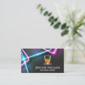 Carte De Visite Lumières de Neon | Boisson Whiskey (Debout devant)