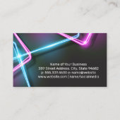 Carte De Visite Lumières de Neon | Boisson Whiskey (Dos)