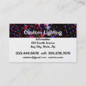 Carte De Visite Lumières d'éclairage personnalisées (Devant)