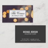 Carte De Visite Lumières d'humeur (Devant / Derrière)