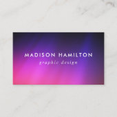 Carte De Visite Lumières du Nord violet et rose (Devant)