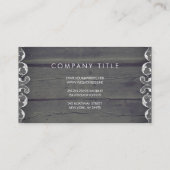 Carte De Visite Lumières en bois de dentelle et de ficelle de (Dos)