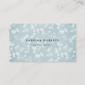 Carte De Visite Lumières Ice Blue Bokeh (Devant)