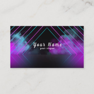 Carte De Visite Lumières néon colorées DJ - Se démarquer