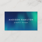 Carte De Visite Lumières Nord Bleues et Vertes (Devant)