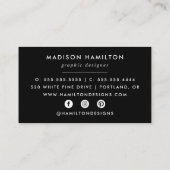 Carte De Visite Lumières Nord colorées (Dos)